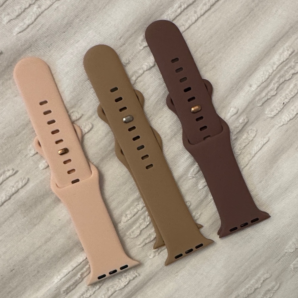 Set of 3 Apple Watch Silicone Sport Bands